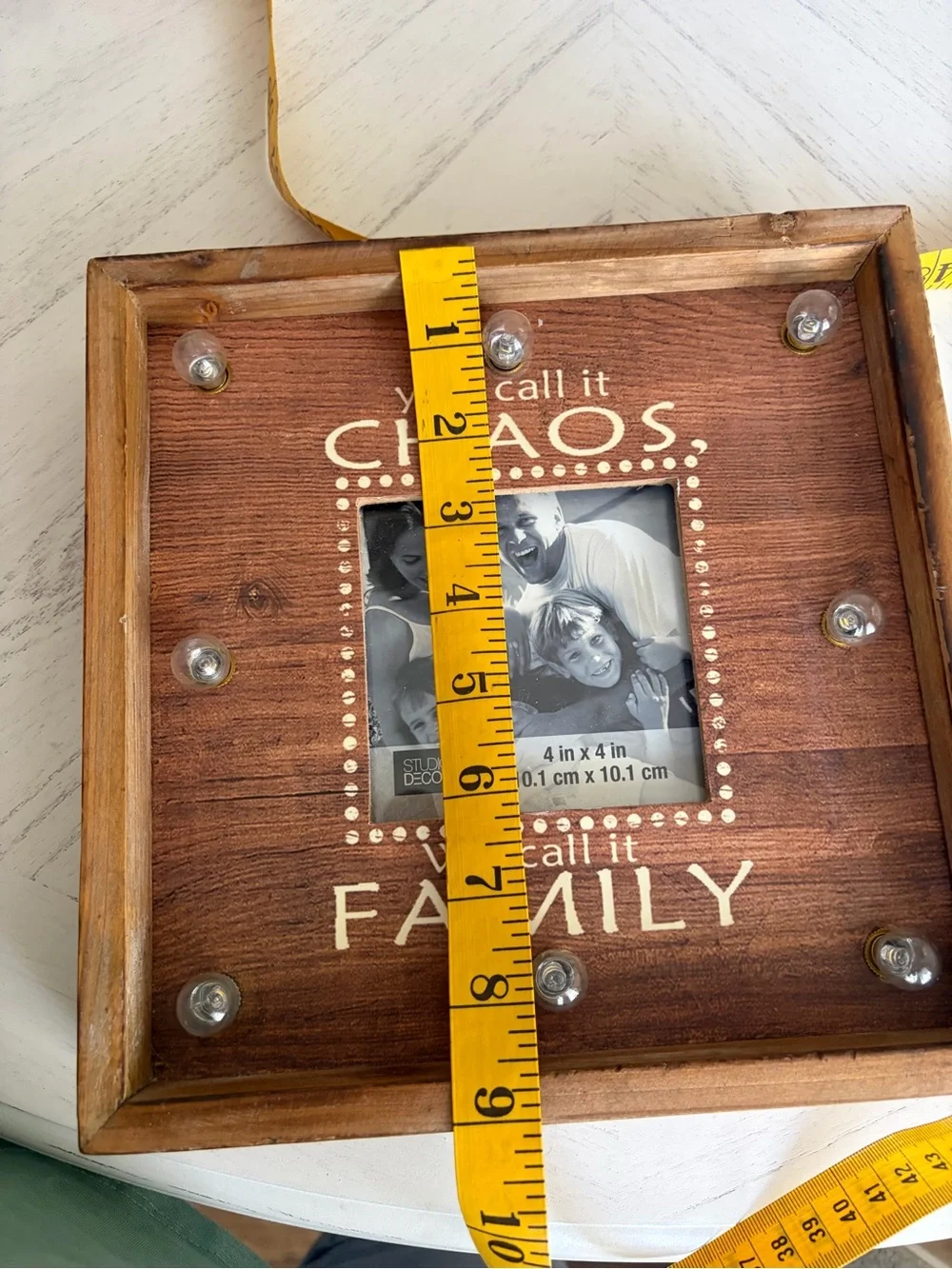 Rustic Wooden Photo Frame - Brown 